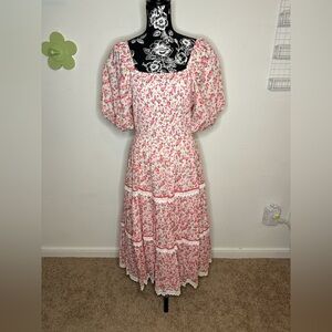 JessaKae Pink Strawberry Maxi Dress